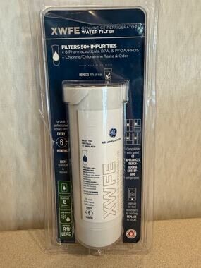GE XWFE Refrigerator Water Filter Genuine RFID Chip Replaces XWF Cartridge